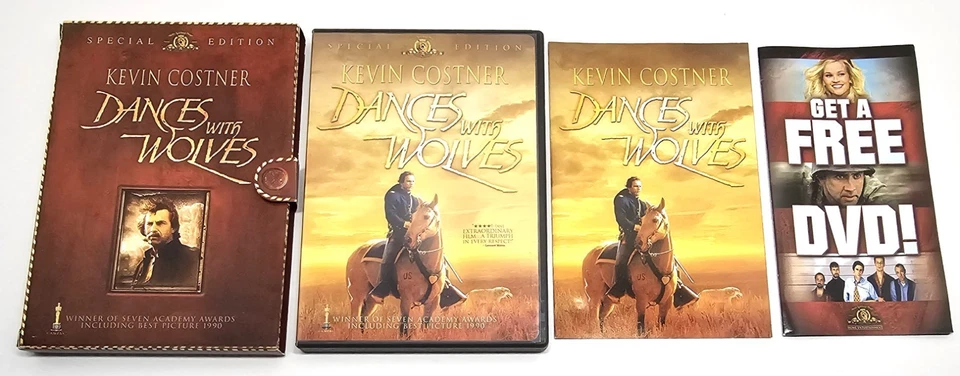Dances With Wolves Special Edition DVD 2003 & CD Soundtrack 2-Lot Mint Discs - Image 3 of 4