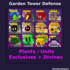 Garden Tower Defense | GTD | Exclusive + Divine Units
