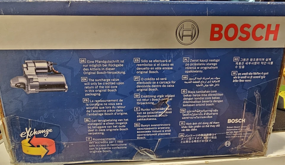 Motor De Arranque BOSCH SR3279X Reman *NUEVO* NUNCA USADO Foto 4 de 4