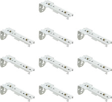 10-Pcs Double Curtain Track Wall Mount Brackets for Drapery Rod Support