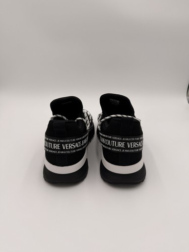 Versace Herren Dynamic Logo Sneaker, Schwarz/Weiß, 11,5US/45EU - Bild 6 von 7