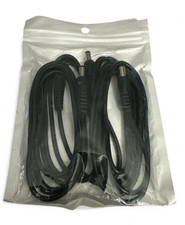 2-Pack DC 5.5x2.1mm Male to Male Power Cable 1.8m for CCTV LED 12V Devices