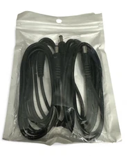 2-Pack DC 5.5x2.1mm Male to Male Power Cable 1.8m for CCTV LED 12V Devices