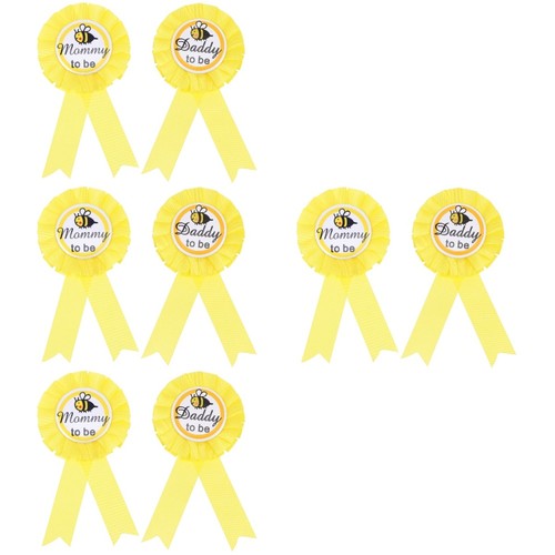 4 Count Gender Reveal Party Badge Mother Baby Mom to Be Pin New Daddy Brooches - Picture 2 of 12