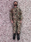 Gi Joe Vintage 1970-75 12" Flocked Brown Hair, Beard & Scar Blue Eyes