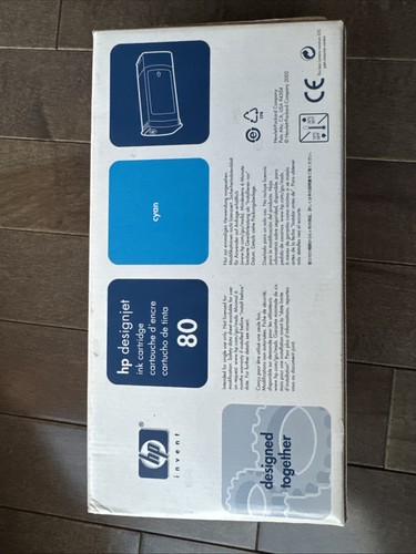Genuine HP #80 Cyan Ink Cartridge C4846A For DesignJet Plotters - New Open Box