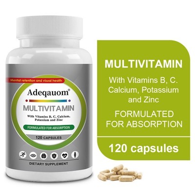 Multivitamin Supplements Energy Hair Skin Nail Liver Eyes Immune 30-120 Capsules