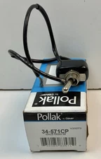 NEW! Pollak Sealed Toggle Switch w/ 8" Wire Leads P/N: 34-571CP