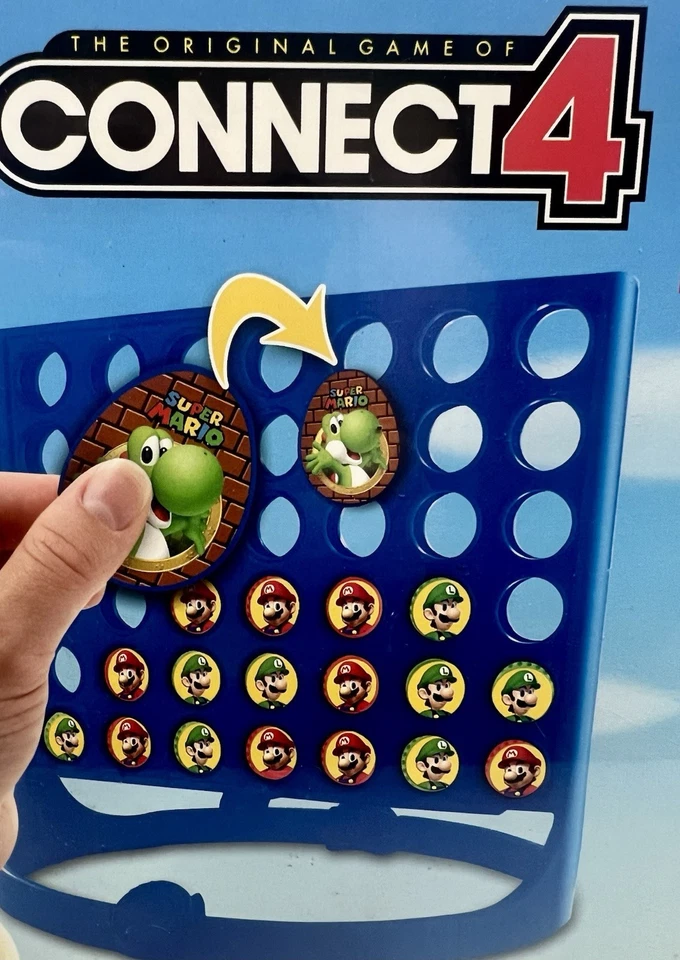 Mario Bros Vintage Connect 4 NEW Sealed Lic Nintendo Board Game 2015. Top seller - Image 3 of 4