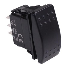 (On)-Off-(On) Momentary Automotive Rocker Switch SPDT 10A 12-24V IP68