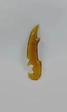 Handmade Yellow Citrine Glass Arrowhead Spearhead: 5.5-6 inch Crystal Point