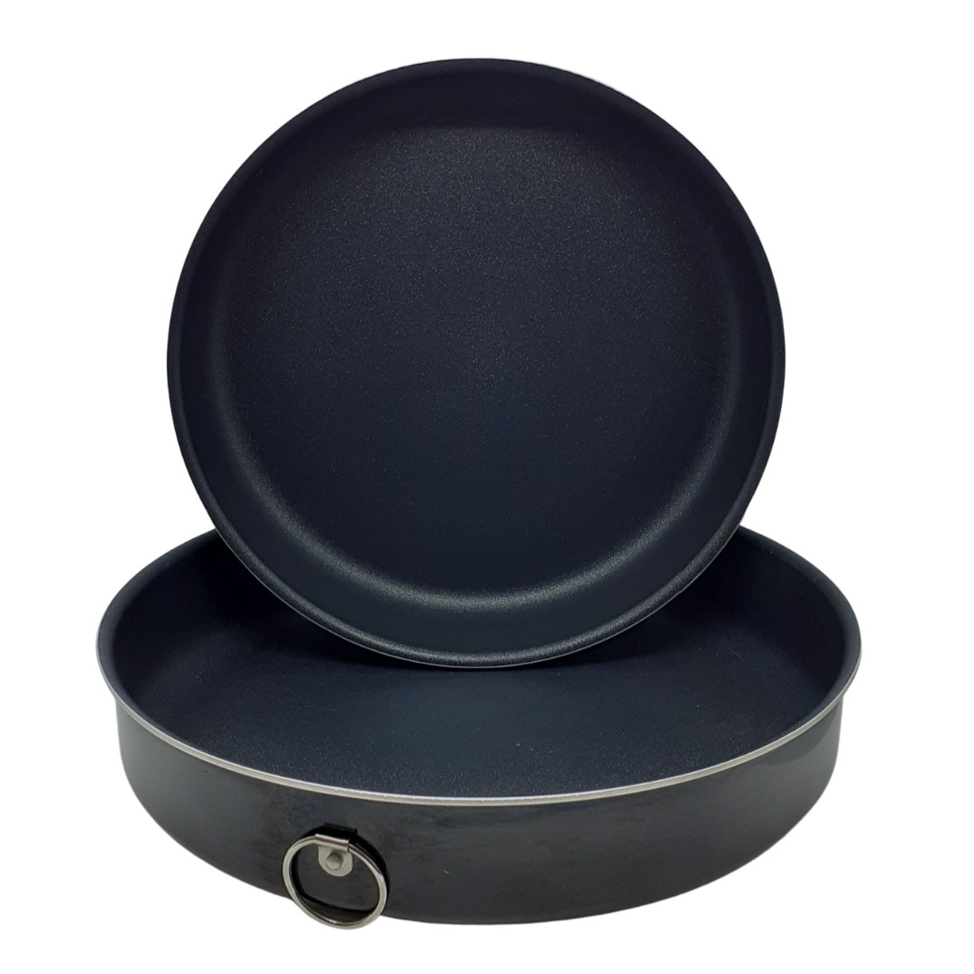 Lagostina set dos sartenes aluminio antiadherente para gas y horno Ø 26-30 cm,