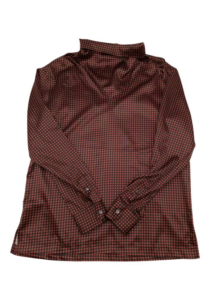 Emporio Armani Granate Estampado Abstracto Capucha Cuello Top Mujer Talla S