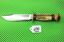 Marbles Gladstone Mich. IDEAL Knife Full Stag 4 Brass Pins Roller Ref. # 270