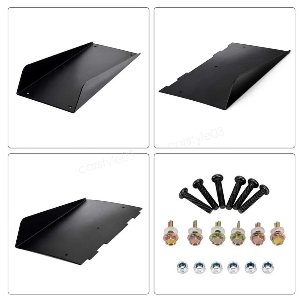 For Alfa Romeo Giulia Black Rear Diffuser Lower Splitter Bumper Chin Lip 4 Fins Foto 4 de 4