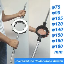 ID. Ø75 Ø90 Ø105 Ø120 Ø140 Ø150 Ø160 Ø180mm Steel Round Die Holder Stock Wrench