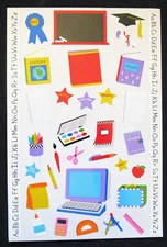 Mrs Grossman 6x9 inch 'School' Sticker Sheet (Vintage-Retired)