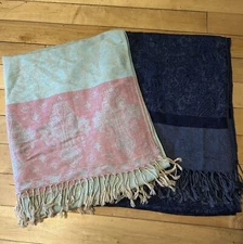 SET OF TWO. Pashmina Scarves Shawl Wrap