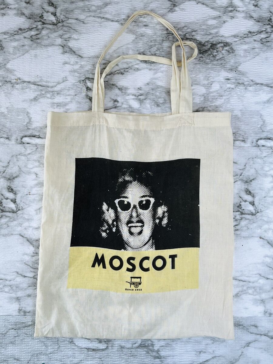 Vintage Moscot Eyewear Tote Bag 14x16 Inches New York Stencil Art Grunya Lemtosh Vintage Moscot Eyewear Tote Bag 14x16 Inches New York Stencil Art Grunya Lemtosh