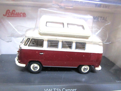 Schuco 1:43 Volkswagen VW T1 autobús con Tienda de techo azul / blanco
