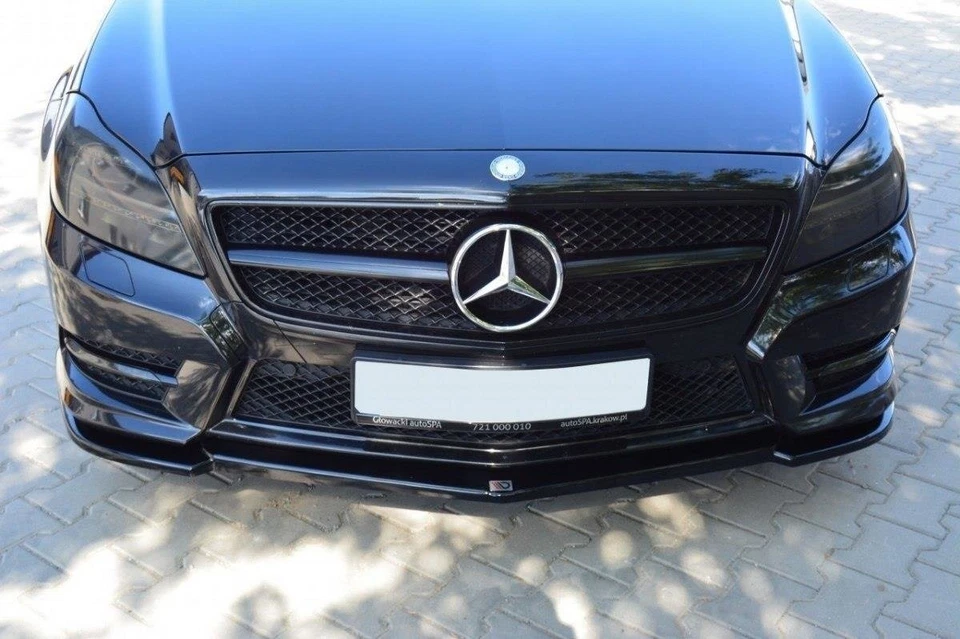Cup Spoilerlippe Front Ansatz passend für Mercedes CLS C218 AMG LINE schwarz Hoc - Bild 3 von 4