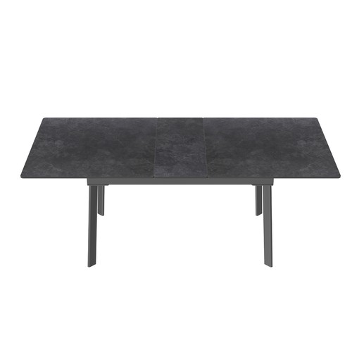 Minimalist Luxury Dining Table 180CM Extendable Kitchen Table Hardness Stone Top - Picture 11 of 24