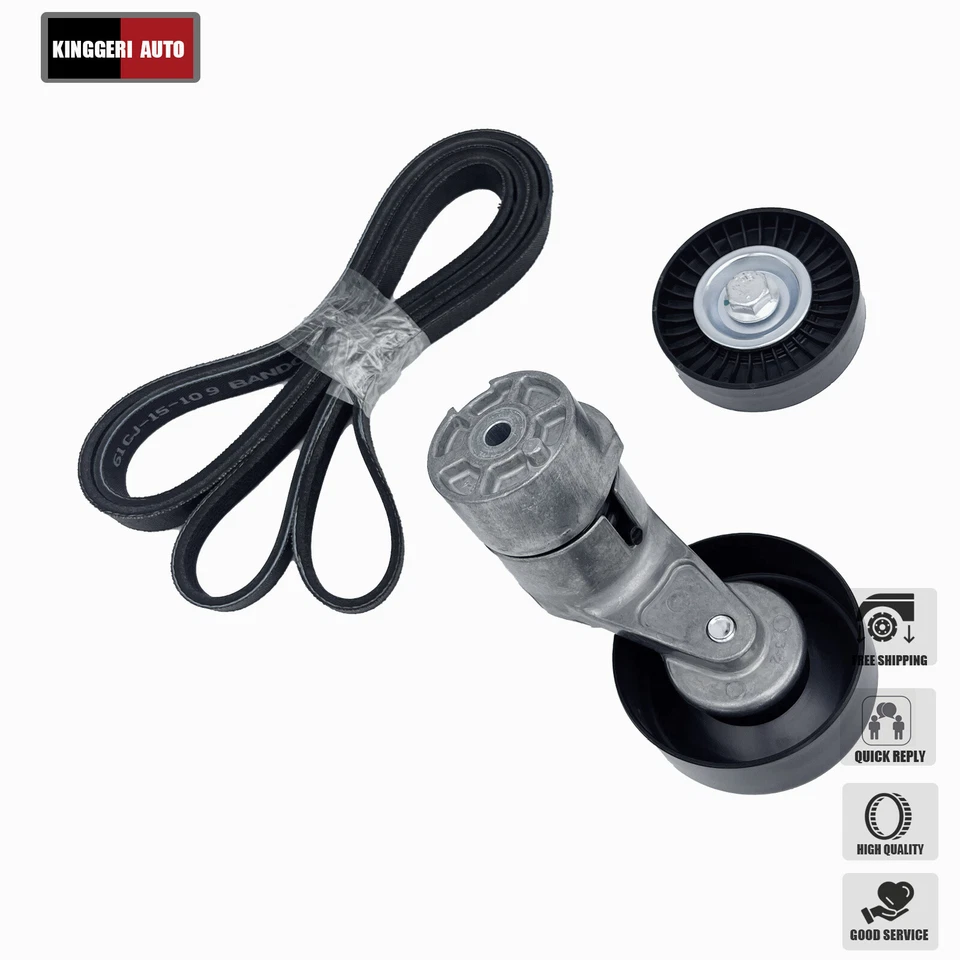 For KIA Magentis Optima Rondo Santa Fe 2.7L Serpentine Belt Tensioner Pulley Kit - Image 2 of 4