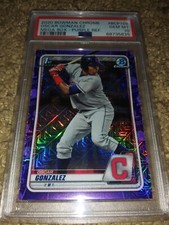 Oscar Gonzalez 1st Bowman 2020 Purple Mojo /250 🔥PSA 10 🔥 Pop 4! RC Padres