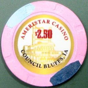 $2.50 Casino Chip. Ameristar, Council Bluffs, IA. Z62.