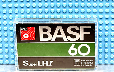 BASF   SUPER LH I    60   TYPE I   1978 EUROPE  BLANK CASSETTE TAPE (1)  (USED)