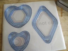 New Creative Memories Custom Cutting System 3 Gemstone Patterns Hearts Diamond