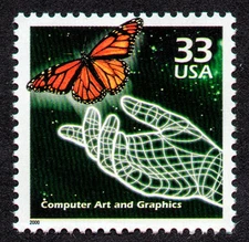 USA, SCOTT # 3191-F, MNH COMPUTER ART & GRAPHICS, ELECTRONIC ART, ANIMATION