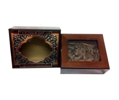 Agarwood Cambodi Nr. 1 25g kleine Holzkiste von Al Haramain reine Weihrauchspäne