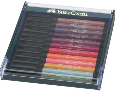 Faber-Castell Pitt Artist Pen Brush 12 Stück Erdtöne Set FC267422