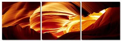Bild 3-teilg Grand Canyon rote Felsen Fotodruck Holzfaserplatte Wandbild 3er Set - Bild 1 von 4