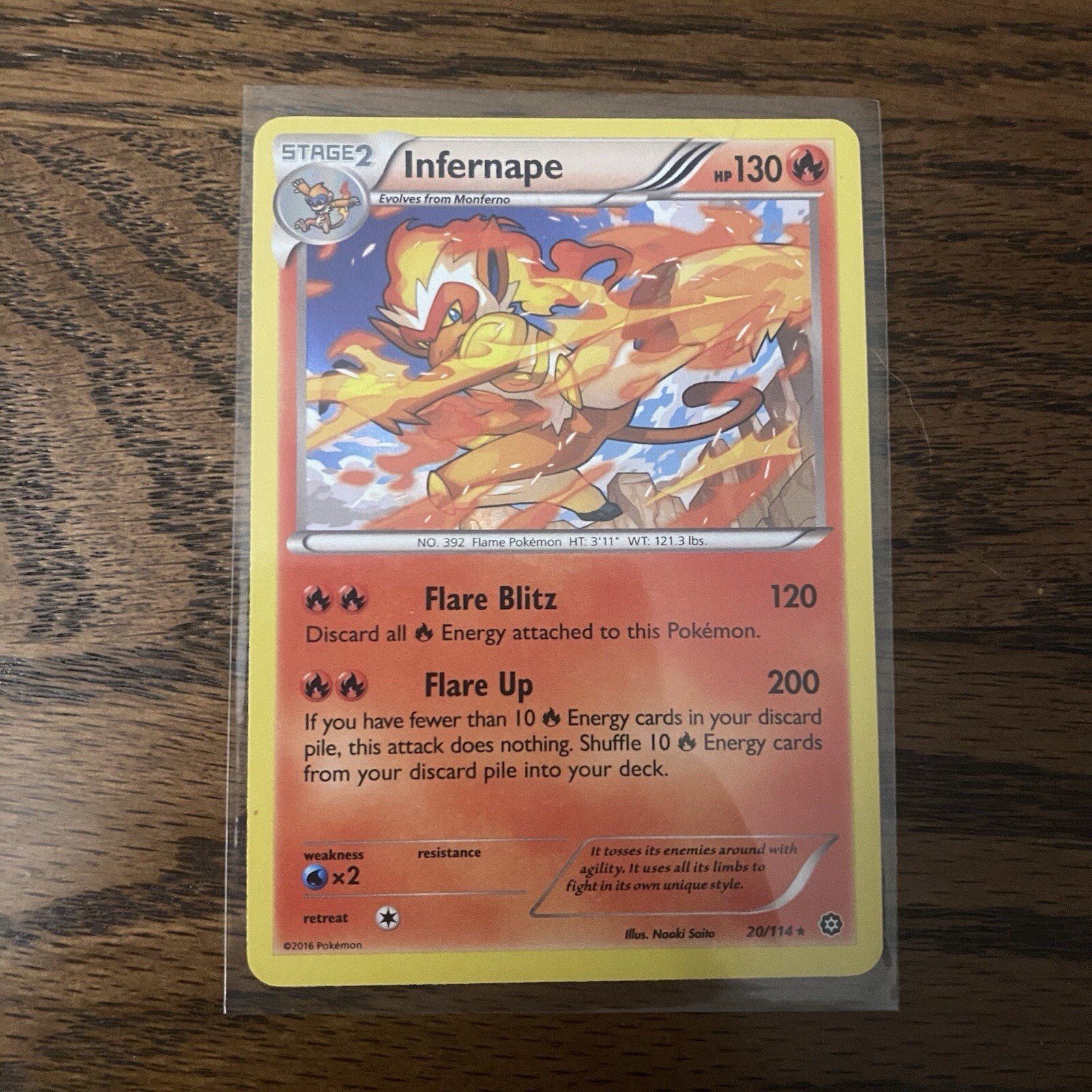 Pokemon TCG Infernape XY Steam Siege 20/114 Reverse Holo Rare Card NM