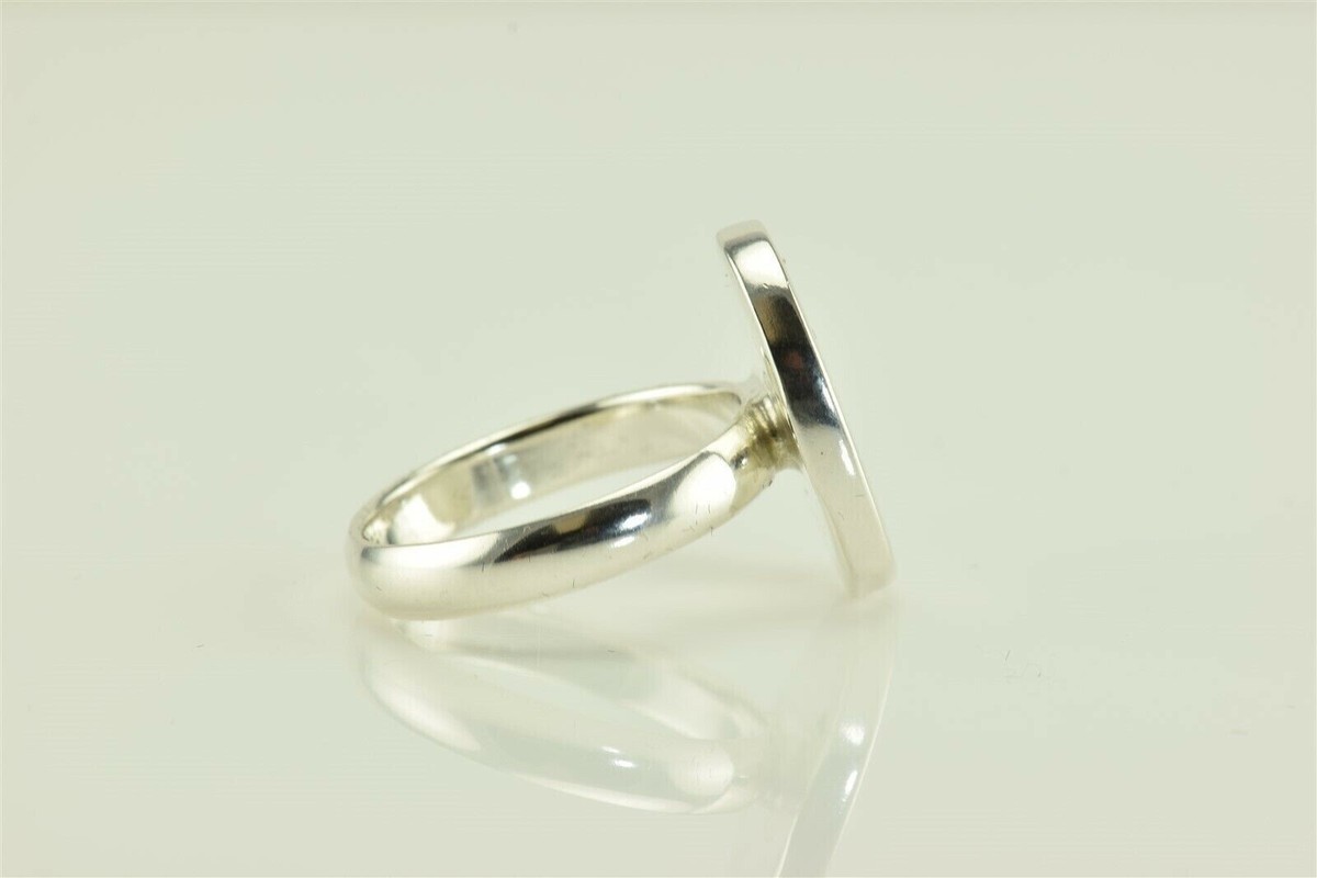 Sterling Silver Polished 20mm Oval Signet Engaveable Ring