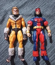 Hasbro Marvel Legends 2 6" Figure Lot Sabretooth Thunderbird X Men Retro Classic