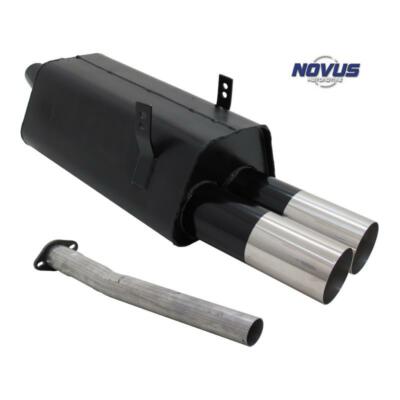 Novus N Sport Auspuff Endschalldämpfer 2x90 rund paßt für BMW E36 320i 323i Neu