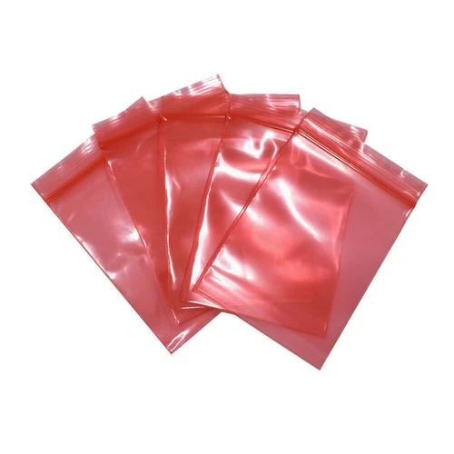 Schermatura antistatica ESD rossa per zip plastica chiusura antistatica sacchetti elettronici - Foto 2 di 4