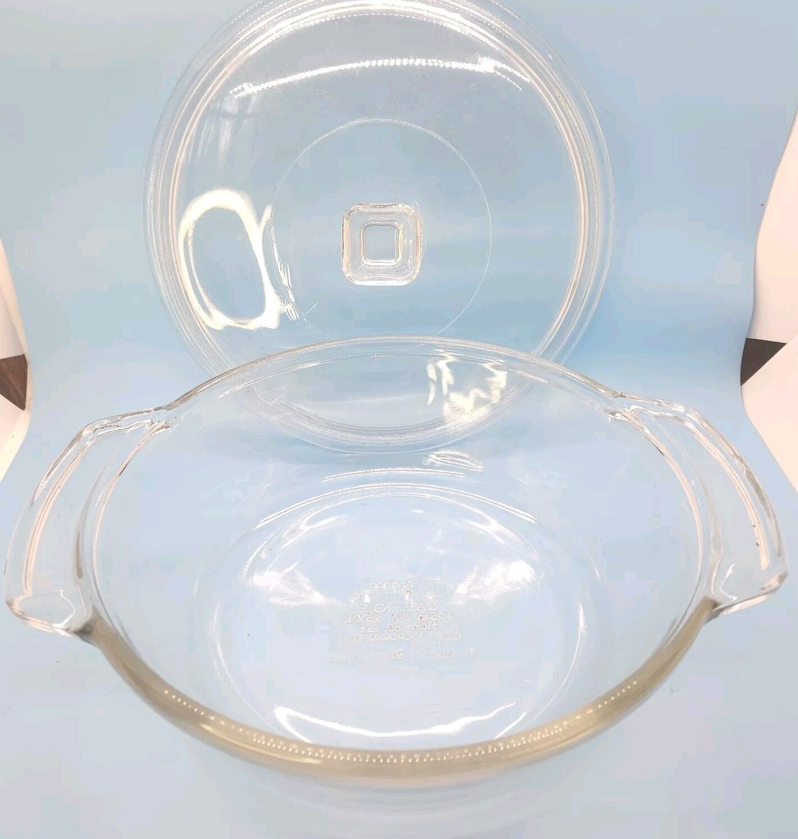 Anchor Hocking #1037 Casserole Baking Dish With Handles & Lid 1.5