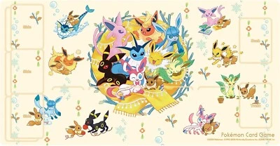 Tapis de jeu caoutchouc officiel jeu de cartes Pokemon Evoli Japon NEUF - Photo 1/2