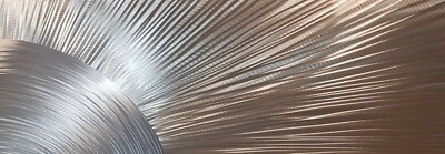 Moderne abstrakte Metall Wandkunst von R Toomer Art mit dem Titel Silver Sun. Nur Silber