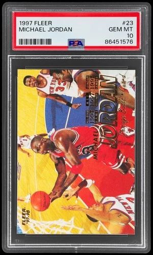 1997 Fleer Jordan PSA 10