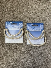 Vintage Lot of 2 Jewelry Craft Supplies Glass Pearl Beads by Blue Moon Bead