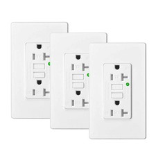 20A/125V Tamper Resistant GFCI Outlets Self-Test LED Indicator Commercial 3 Pack