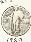 1929 silver Liberty Standing quarter