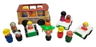 lot of 23 vintage fisher price mini bus cars airplane and little people 1969-70