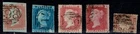Great Britain SC3, 4, 20, 58 (SG8, 14, 40, 48) used stamps