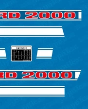Aftermarket Replacement Decal fits Ford 2000 (1968.) Tractor Sticker Set
